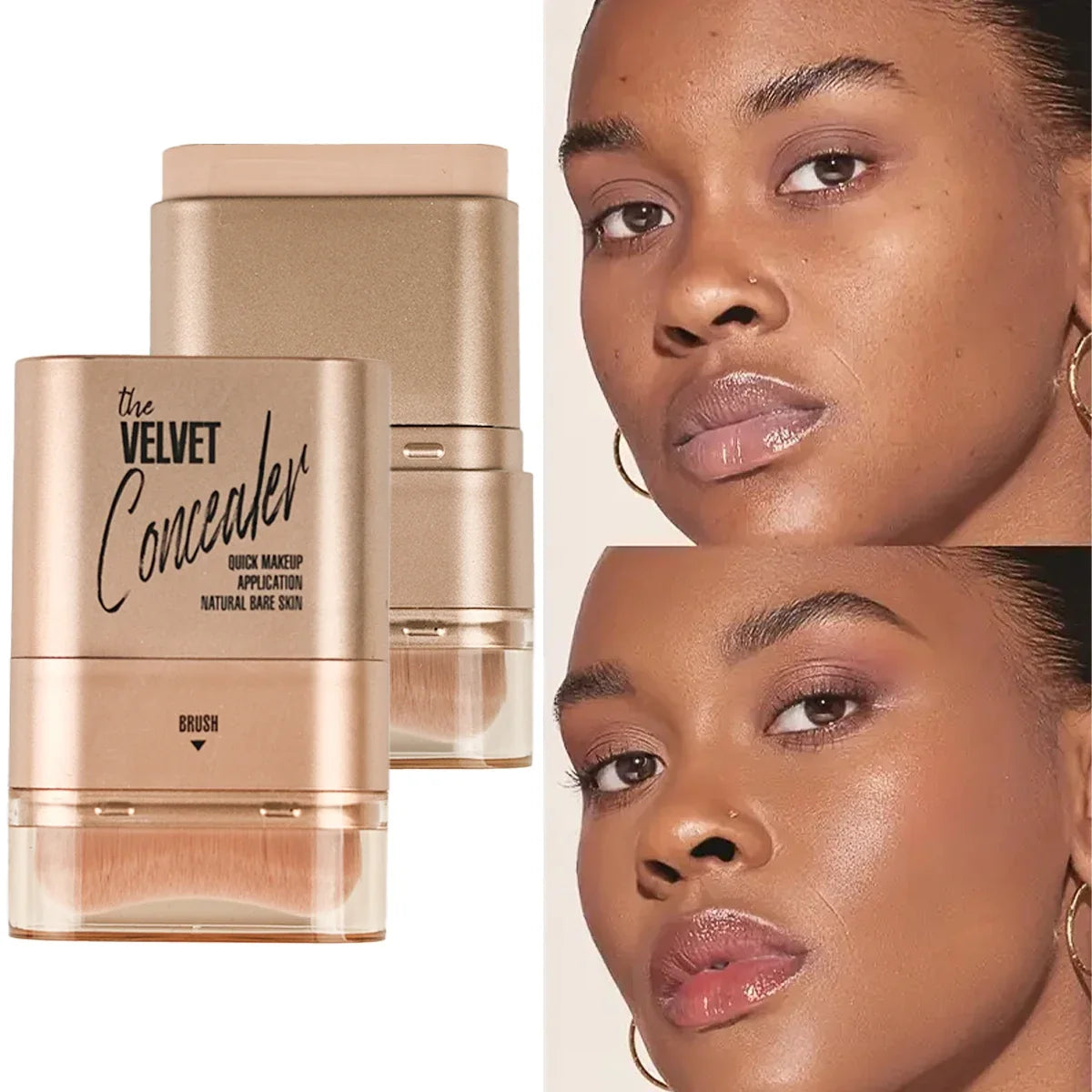 Qme 2-in-1 Concealer & Foundation Stick | Waterproof Concealer Foundation Stick Qme