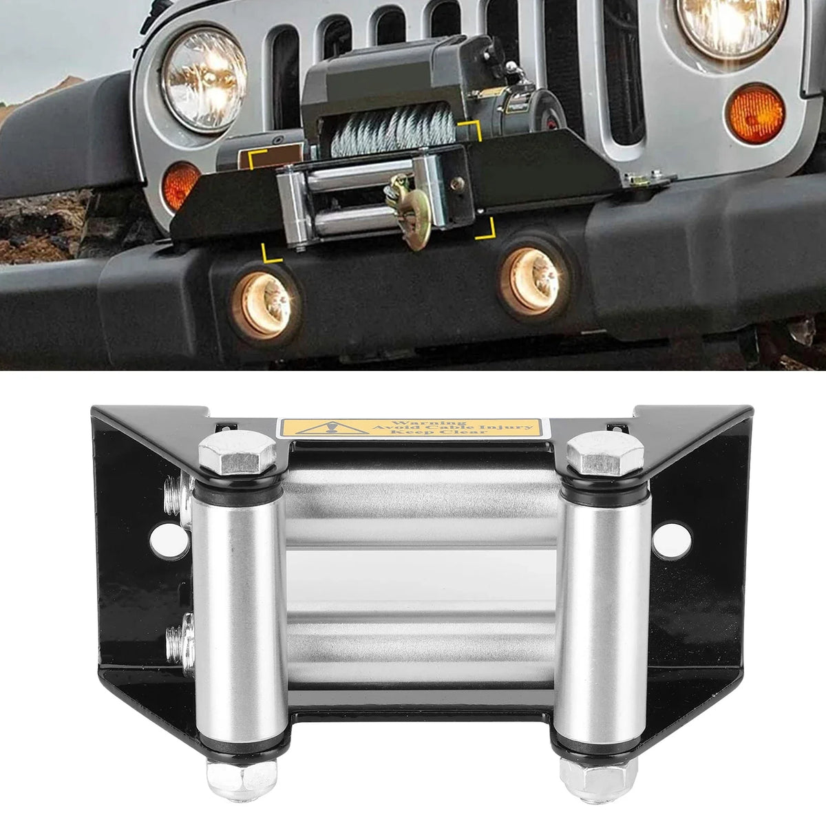 Heavy Duty Roller Fairlead Winch Cable Guide 125mm Iron Winch Roller Fairlead Qme