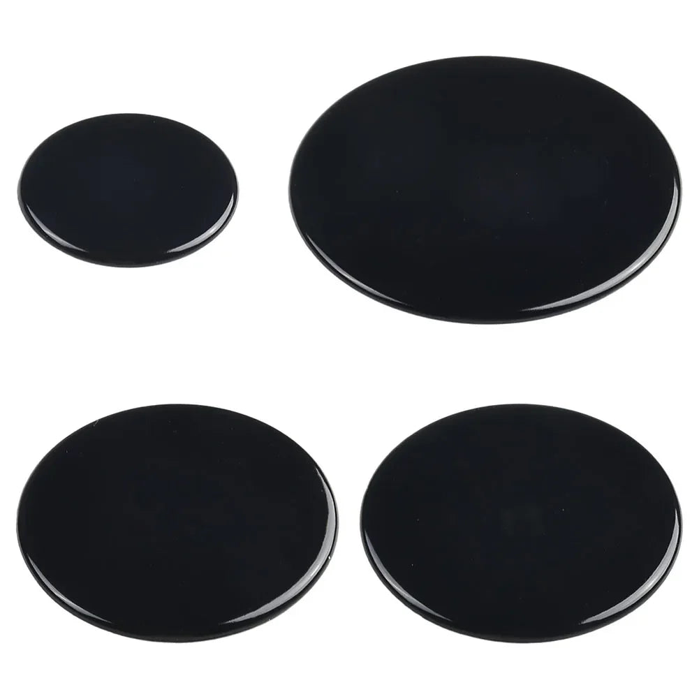Gas Burner Cap Covers Non-Stick BBQ Grill Mat 4 Pcs Burner Cap Cover Qme Flat