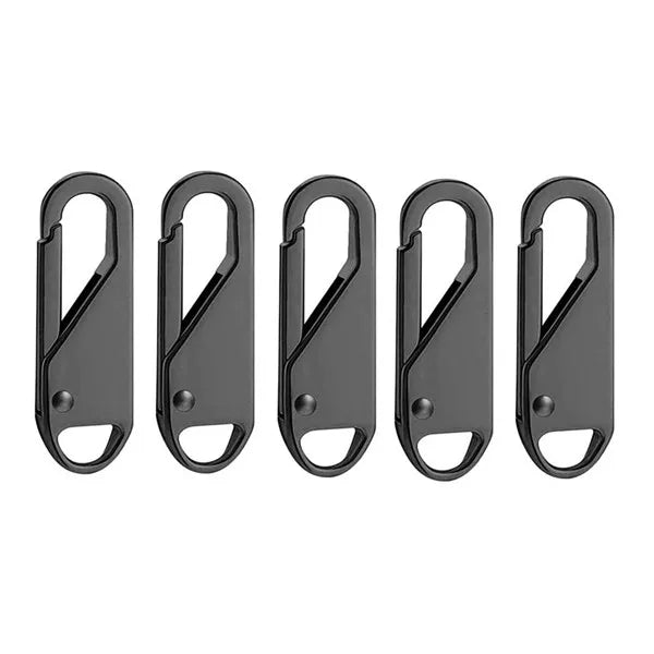 Universal Metal Zipper Puller Repair Kit – DIY Slider 10 Pcs Zipper Repair Kit Qme Gun color 5PCS