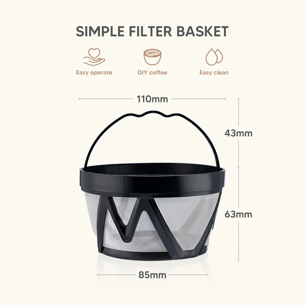 Reusable Basket Coffee Filter for Mr. Coffee 8–12 Cup, 2 Pack Coffee Filter Qst
