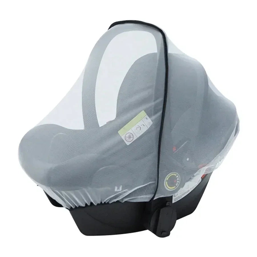 Universal Baby Stroller Mosquito Net – Breathable Mesh Cover Stroller Mosquito Net Qst WHITE