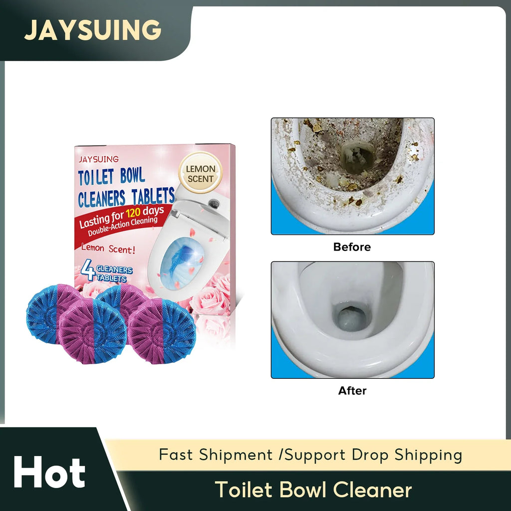 Toilet Bowl Cleaner Effervescent Tablets – Stain & Odor Remover Toilet Cleaning Tablet Qme