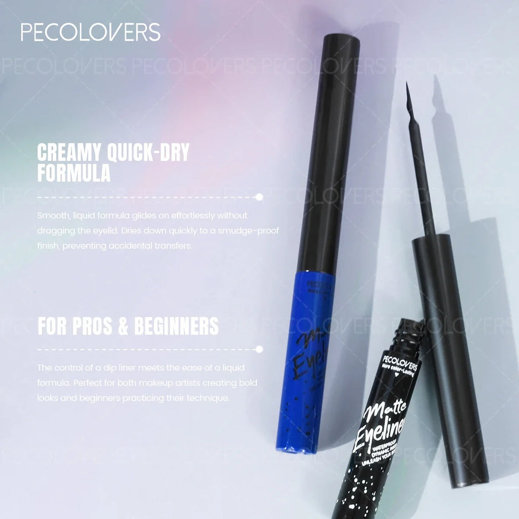 Colorful Matte Dip Liquid Eyeliner – Long-Lasting Eye Makeup Liquid Eyeliner Qme