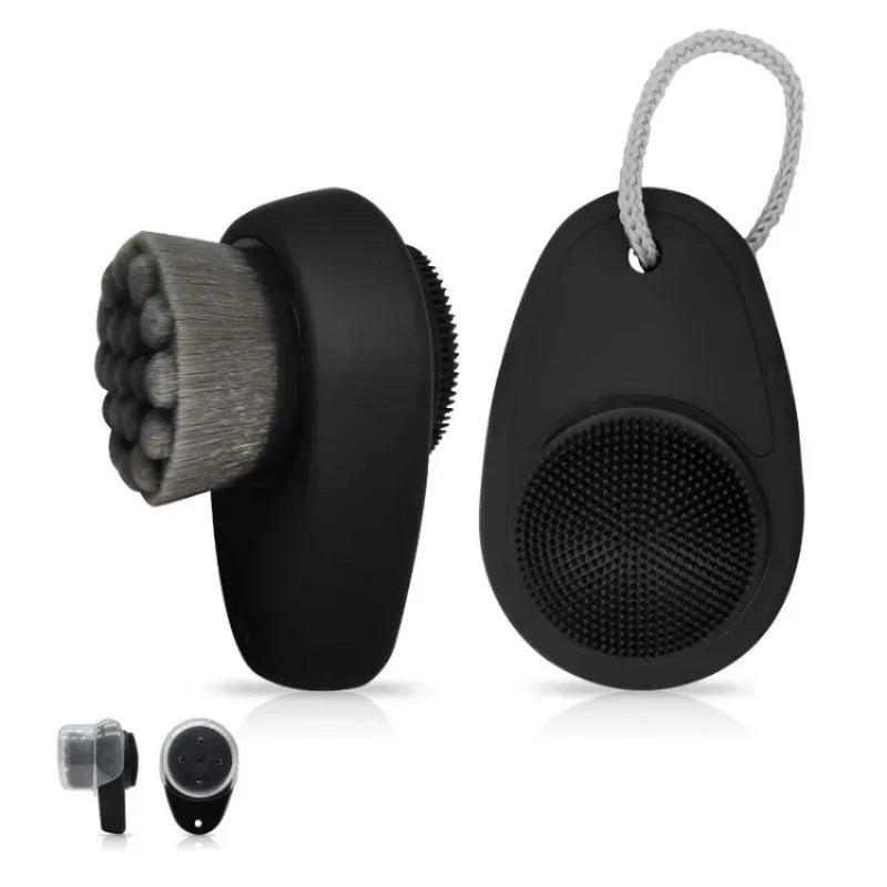 Double-Sided Facial Cleansing Brush | Nylon & Silicone Head Facial Cleansing Brush Qme