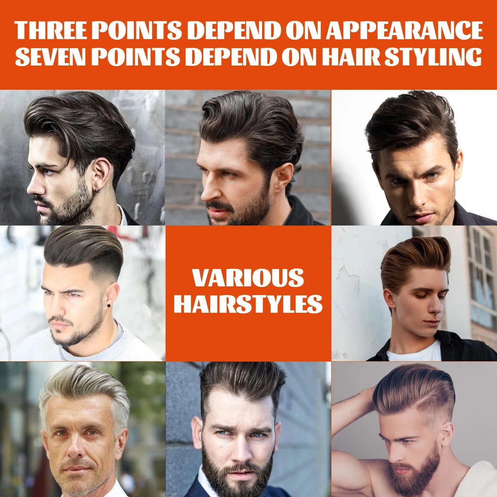 Men's 2-in-1 Hair Styling Gel Wide Tooth Comb | Long-Lasting Hair Styling Comb Qme