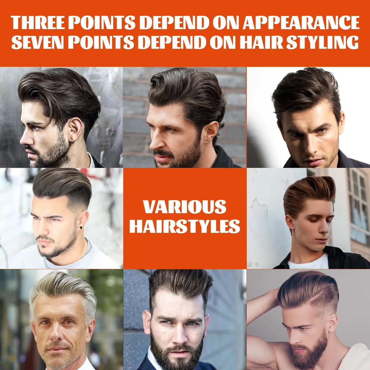 Men's 2-in-1 Hair Styling Gel Wide Tooth Comb | Long-Lasting Hair Styling Comb Qme