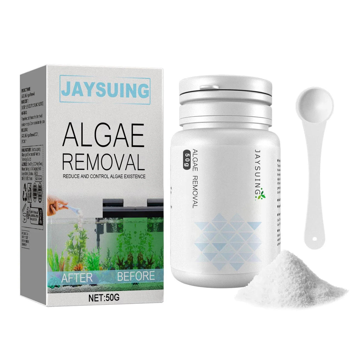 Aquarium Algae & Moss Remover – Clears Green Water Fast Aquarium Water Treatment Qme Powder version