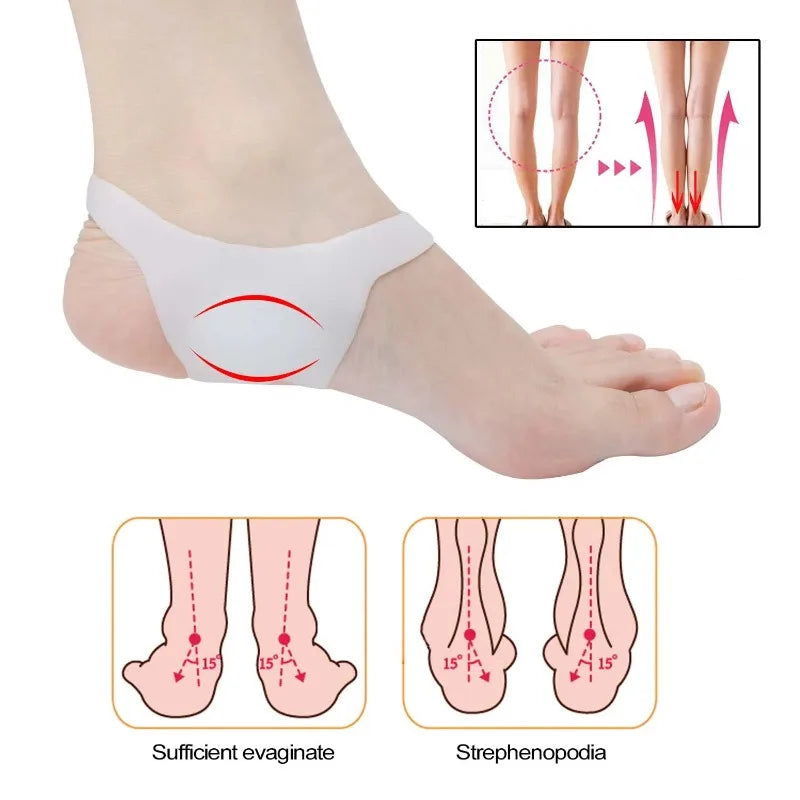 Silicone O-Type Arch Support Insoles – Non-Slip Foot Pads Arch Support Insoles Qme