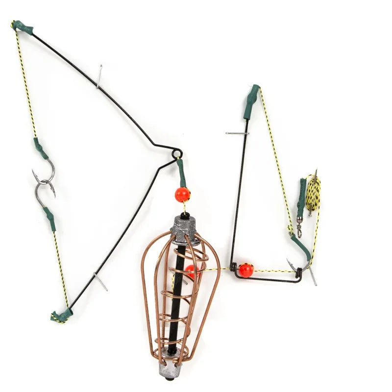 Explosion Bait Feeder Cage Fishing Hook Lure Trap – Stainless Fishing Feeder Cage Qme 20G