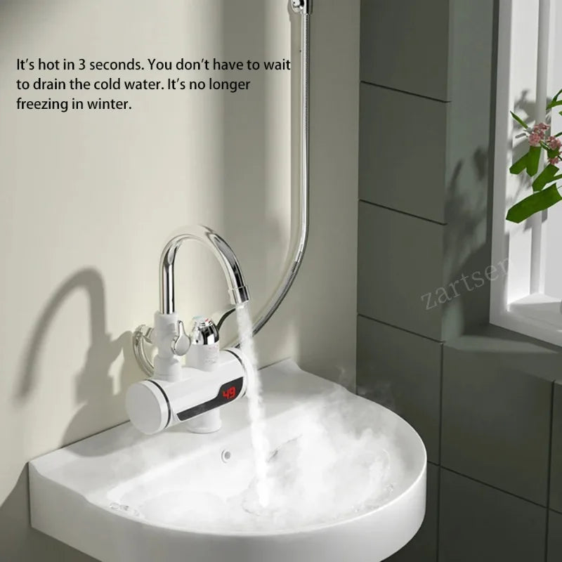 ZARTSEN 3000W Tankless Instant Hot Water Faucet – 220V Instant Water Heater Qst
