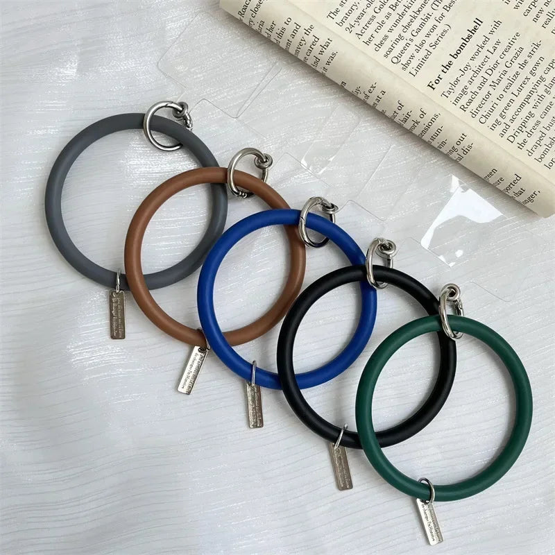 Silicone Anti-Lost Bracelet Keychain Lanyard Strap 10 Pack Silicone Wrist Lanyard Qme