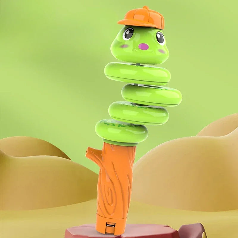 Whistling Snake Toy – Twisting Animal Noise Maker for Toddlers Novelty Noise Maker Toy Qme green whistle