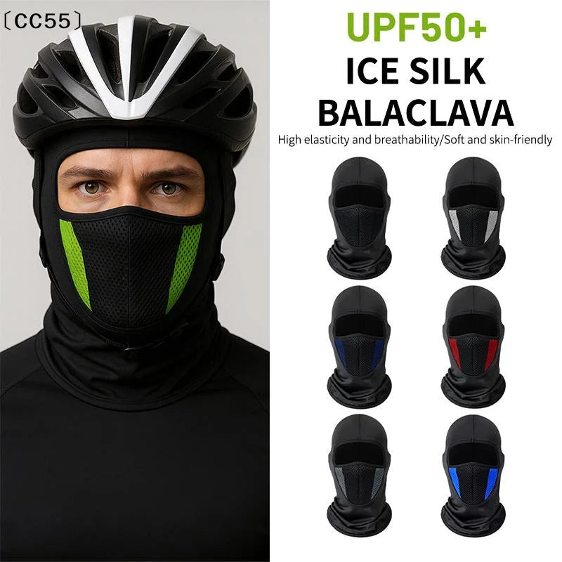 Ice Silk Full Face Mask – Breathable UV Cover for Outdoor Outdoor Face Mask Qst