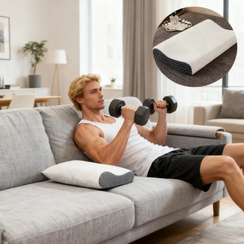 Breathable Neck Pillow for Side, Back & Stomach Sleepers Neck Sleep Pillow Qme