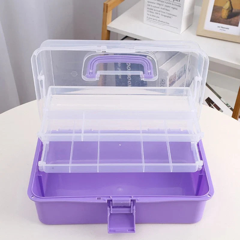 Portable Makeup & Jewelry Organizer Box | Nail Art & Hairpin Makeup Organizer Box Qme