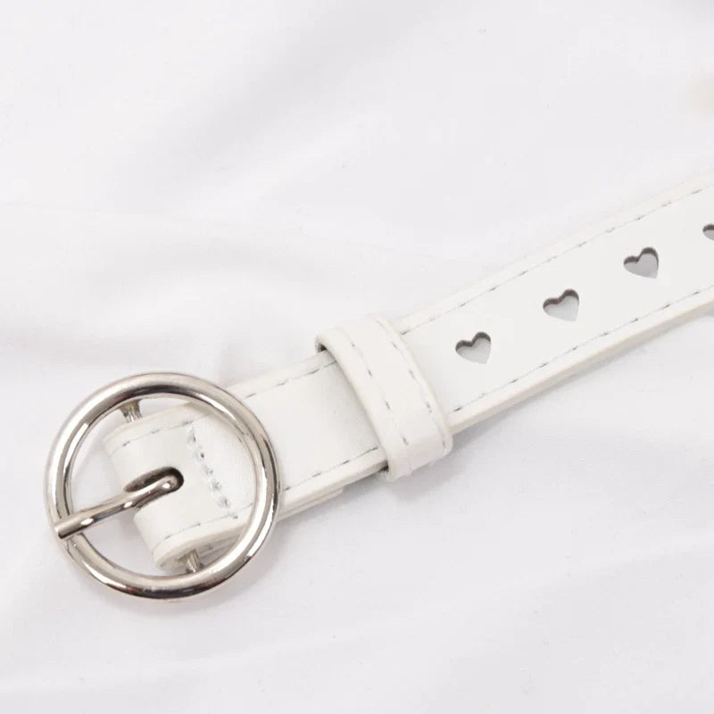 Women's PU Leather Belt Hollow Heart Cutout Design | 6 Colors Women's Fashion Belt Qme B3 100cm China Mainland