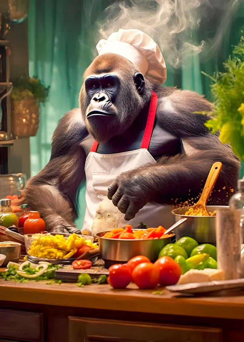 Animal Chef Diamond Painting Kit – Kitchen & Dining Wall Art Diamond Painting Kit Qst 01 20x30cm Unframed
