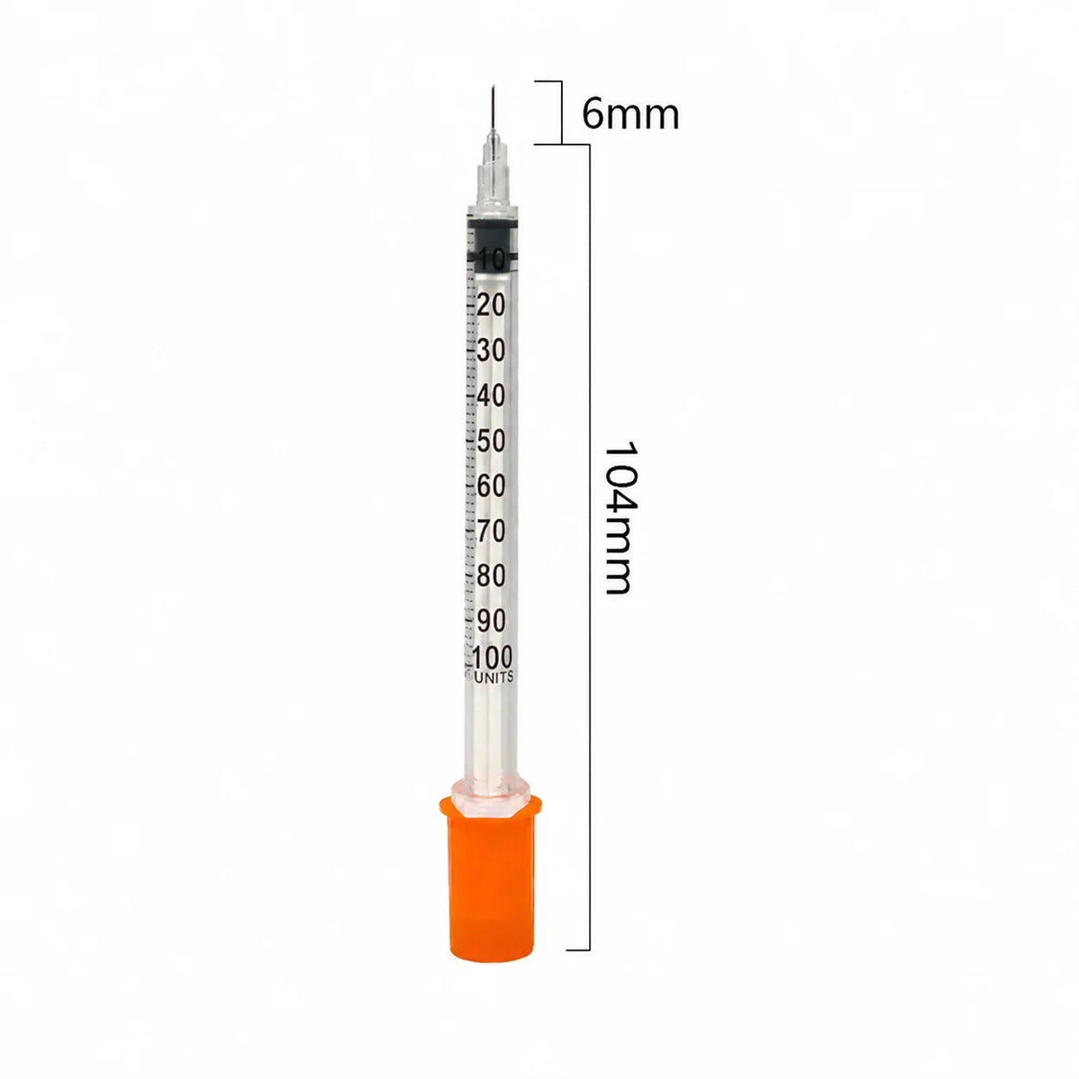 Disposable Sterile Veterinary Syringe 0.5–1ml Orange Cap Veterinary Syringe Qme 1ml-31Gx6mm 40 PCS