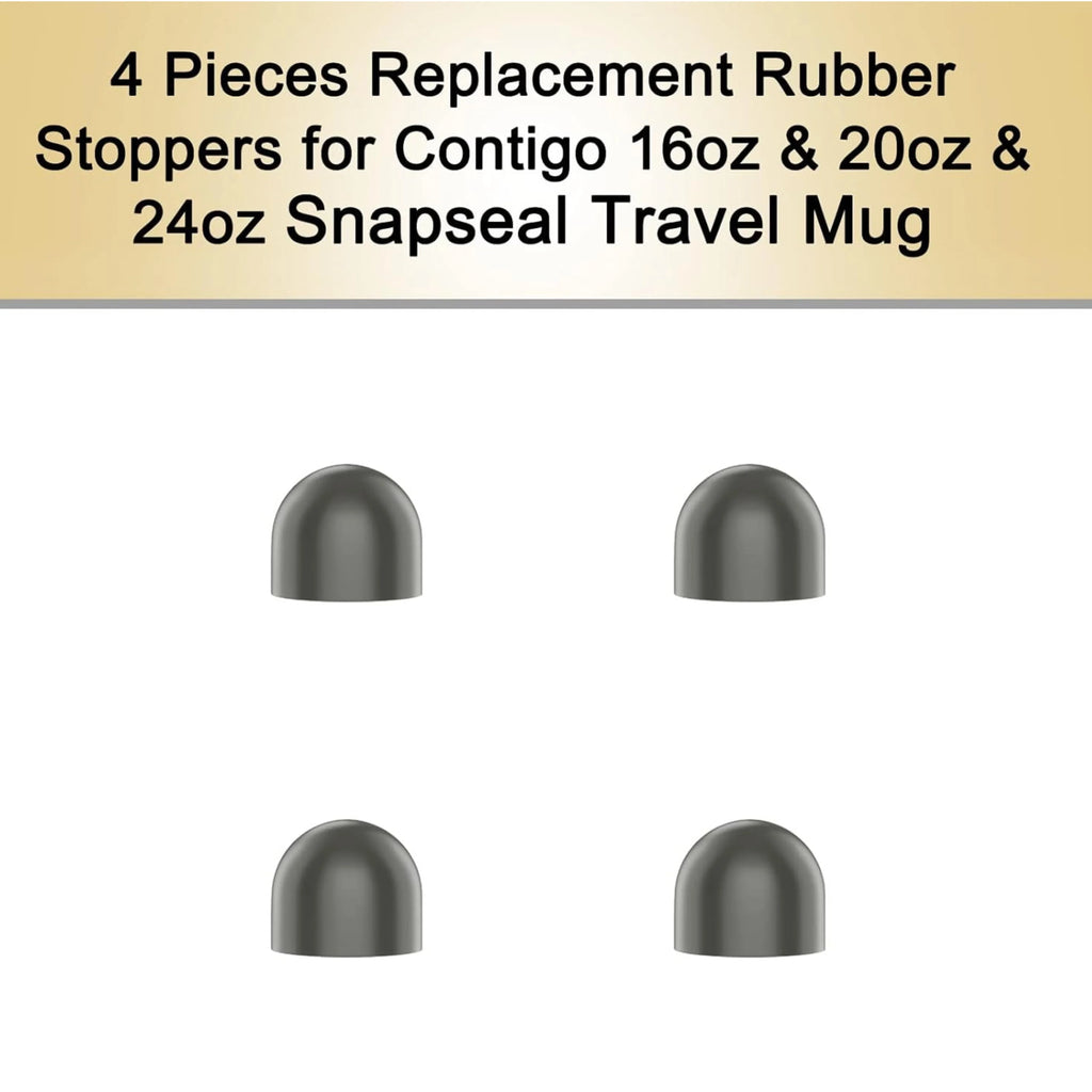 4-Pack Silicone Replacement Stoppers for Contigo Snapseal Lids Travel Mug Accessory Qme