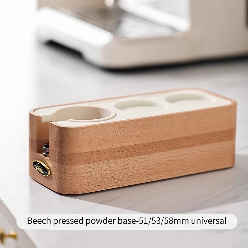 Bincoo 51/53/58mm Coffee Tamper Station – Beechwood Base Coffee Tamper Station Qst only base