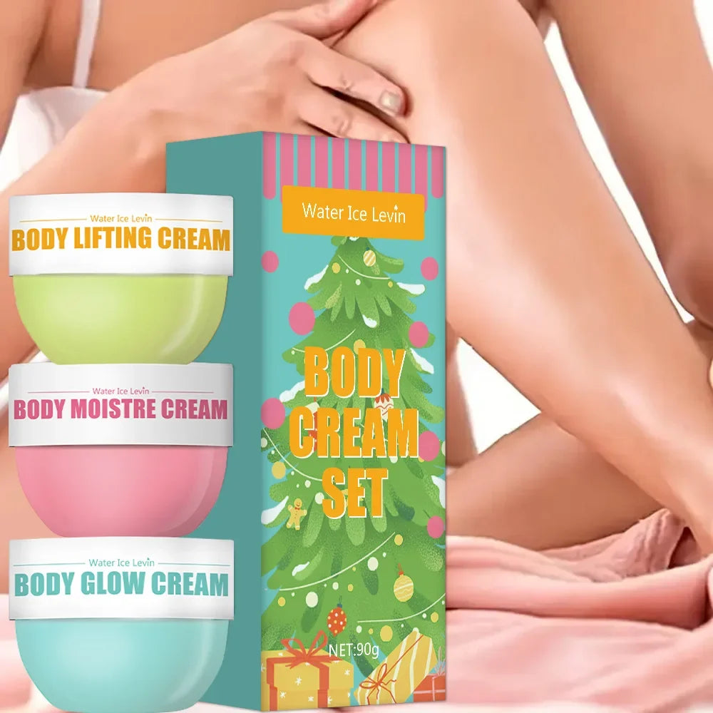 3-Piece Body Glow Firming & Lifting Moisturizer Cream Set Body Moisturizer Set Qme