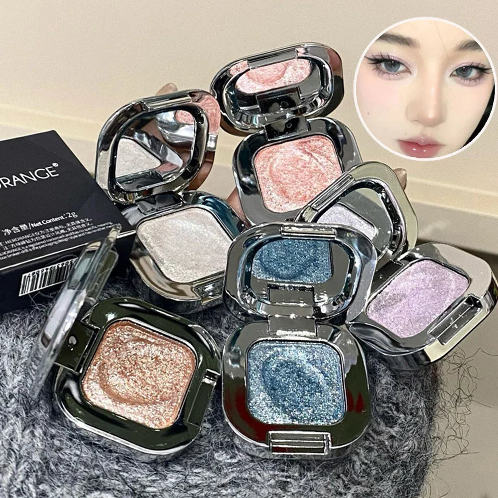 HERORANGE Square Highlighter Powder – Creamy Soft Glow, 5 Shades Highlighter Powder Qme