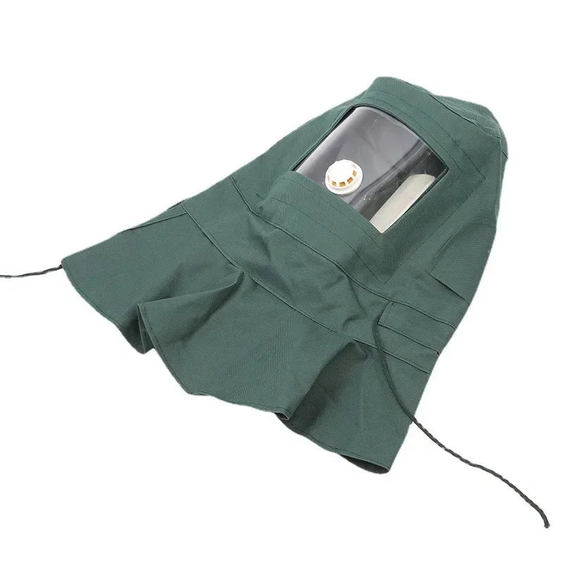 Canvas Sandblasting Hood – Industrial Wind & Blast Protection Sandblasting Hood Qme