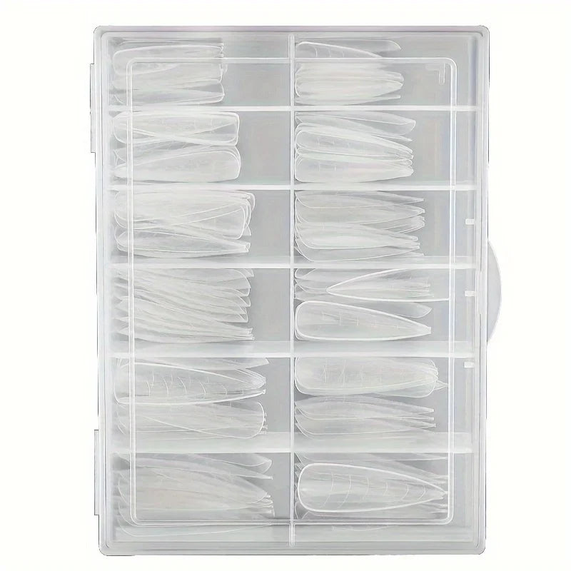 Crystal Nail Extension Mold Kit 120pc – Tips, Scale & Glue Nail Extension Kit Qme