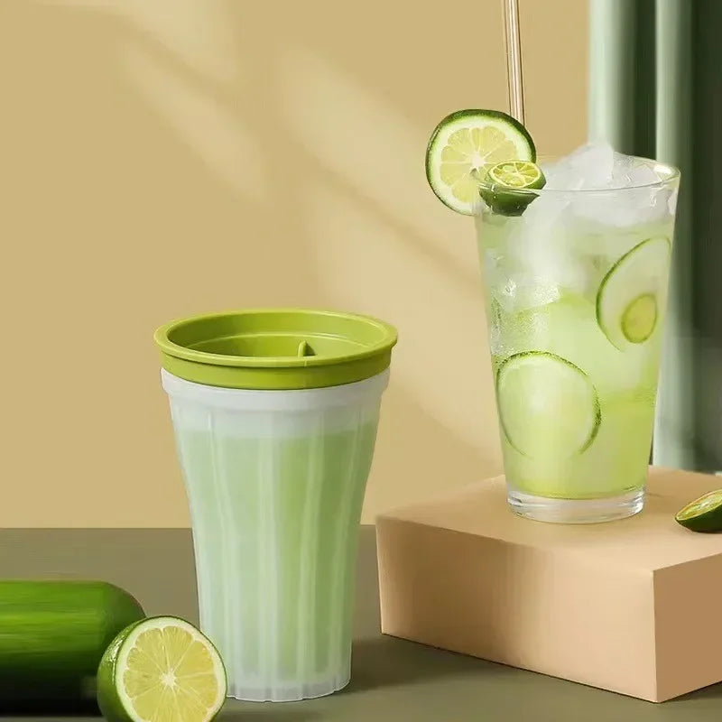 TPE Squeeze Smoothie Cup – DIY Homemade Slush & Crushed Ice Slush Squeeze Cup Qme