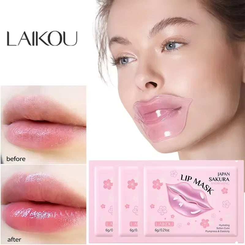 Sakura Hydrating Lip Mask – Exfoliating & Moisturizing K-Beauty Lip Mask Treatment Qst