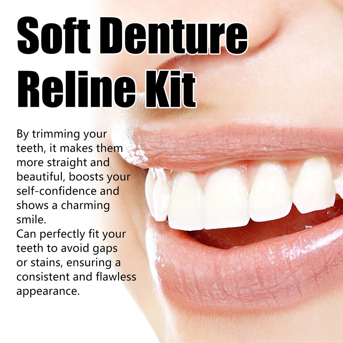 Oralhoe Soft Denture Reline Kit – Temporary Cosmetic Dental Braces Denture Reline Kit Qst