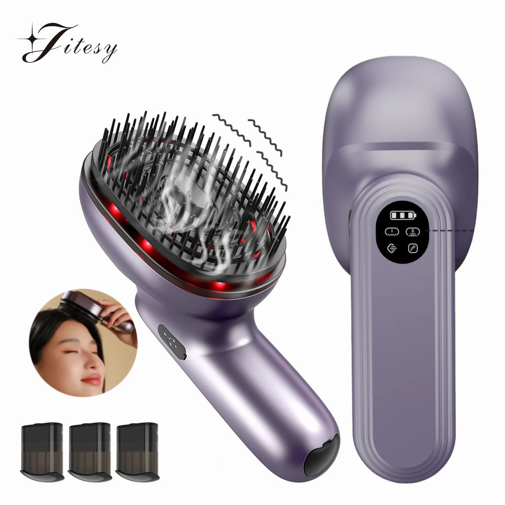 Jitesy Electric Scalp Massage Comb – Red Light & Essential Oil Scalp Massage Comb Qst