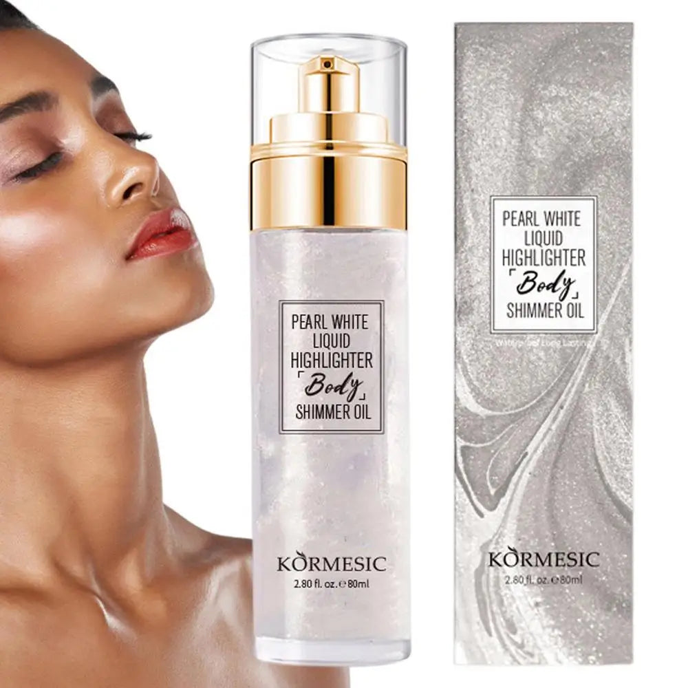 Glitter Spray Hair & Body Highlighter – Sparkling Shimmer Body Glitter Spray Qme pearl white China Mainland