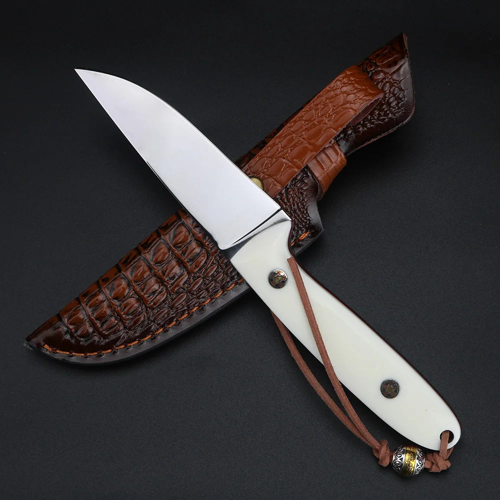 XUAN FENG 5CR Fixed Blade Knife – Outdoor Camping Survival Fixed Blade Knife Qst