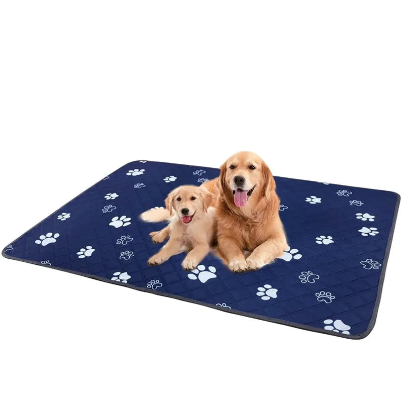 Reusable Dog Training Pee Pad Mat – Washable & Waterproof Dog Training Mat Qme Blue bone