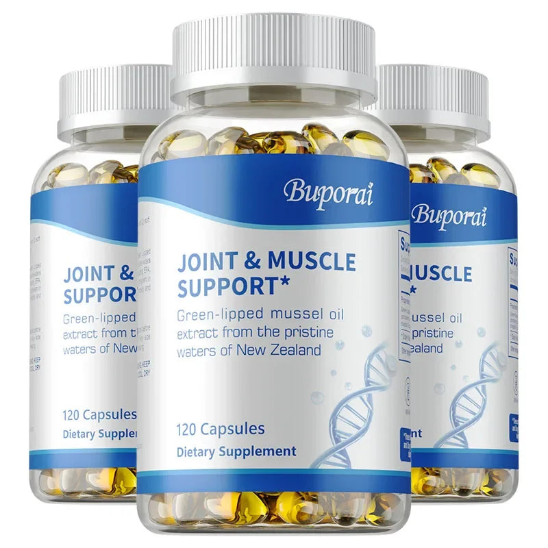 Green Lipped Mussel Oil Joint & Muscle Support Capsules Joint Support Supplement Qst 120 Capsule-3bottles