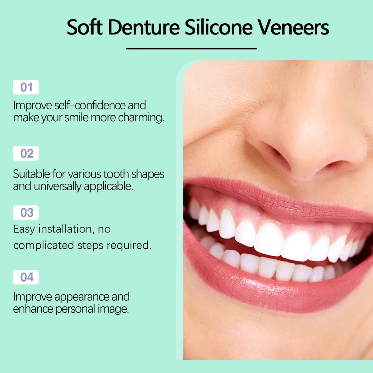 Silicone Denture Reline Kit – Full Set Comfortable False Teeth Denture Reline Kit Qme