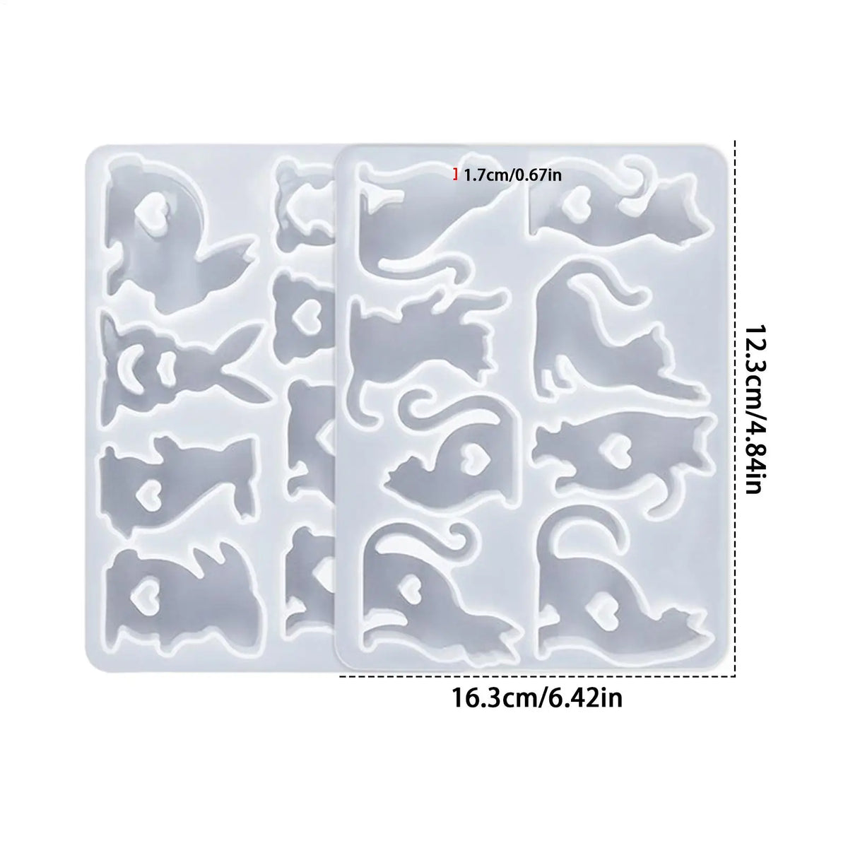 Easter Bunny Silicone Molds 8-Cavity | Soap, Candle & Resin Silicone Craft Mold Qme
