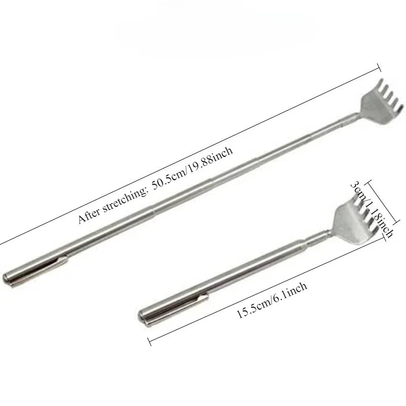 Telescopic Back Scratcher Pen Shape – Extendable Silver Back Scratcher Qme