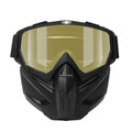 Vintage Motorcycle Helmet Face Mask – Windproof & Breathable Motorcycle Face Mask Qme Black-Yellow