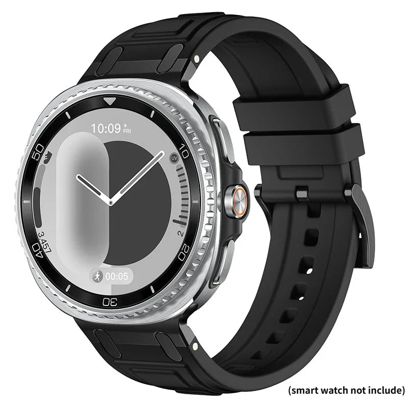 Silicone Sport Band for Samsung Galaxy Watch 9 & 8 Silicone Watch Band Qme Black Galaxy 9 8 40mm
