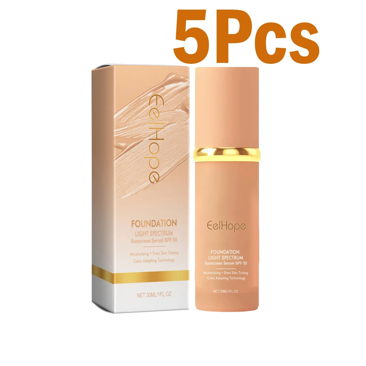Qme SPF 50 Color-Adapting Foundation Serum Concealer Foundation Serum SPF Qme 150ml Boxed