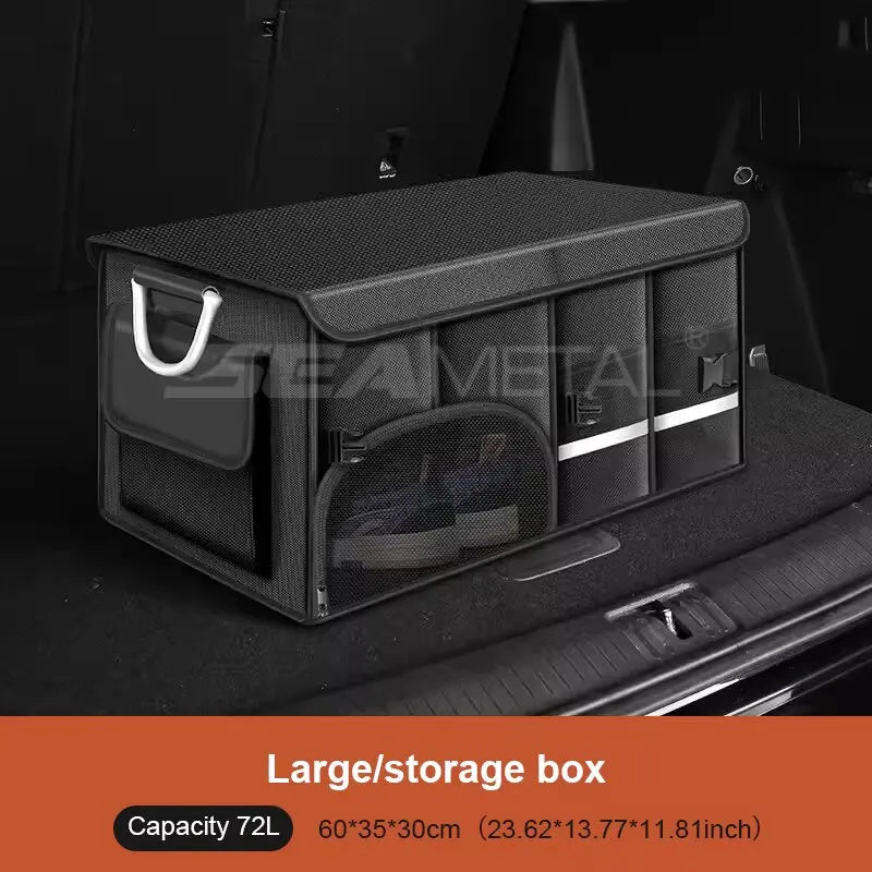 SEAMETAL Foldable Car Trunk Organizer – Waterproof Oxford Box Car Trunk Organizer Qme 72L