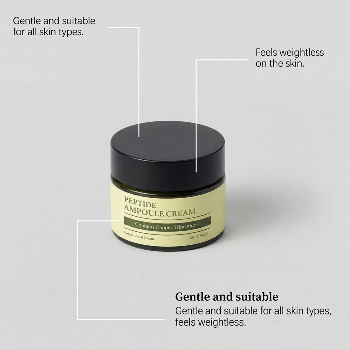 Copper Peptide Face Cream 50g – Daily Moisturizer Face Moisturizer Cream Qst