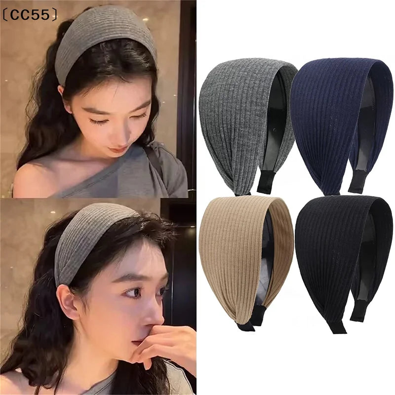 Women's Wide Non-Slip Solid Color Headband Hair Band Women's Headband Qst