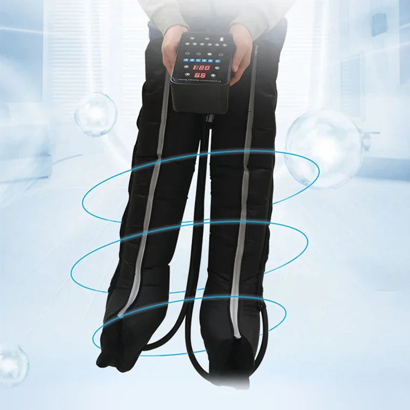 6-Chamber Air Compression Recovery Boots – Leg Massage System Air Compression Massager Qst
