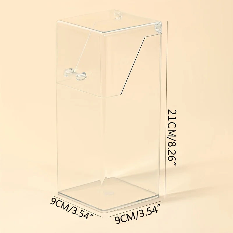 Clear Acrylic Makeup Brush Organizer Large Capacity Storage Box Makeup Brush Organizer Qme