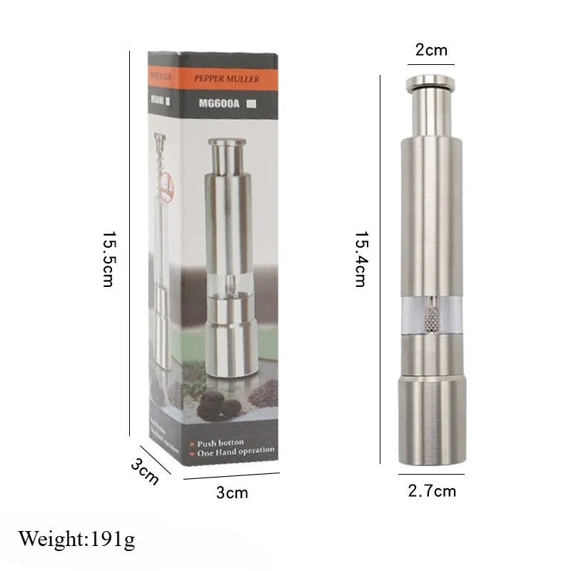 Manual Stainless Steel Pepper & Sea Salt Grinder Mill Spice Grinder Mill Qme