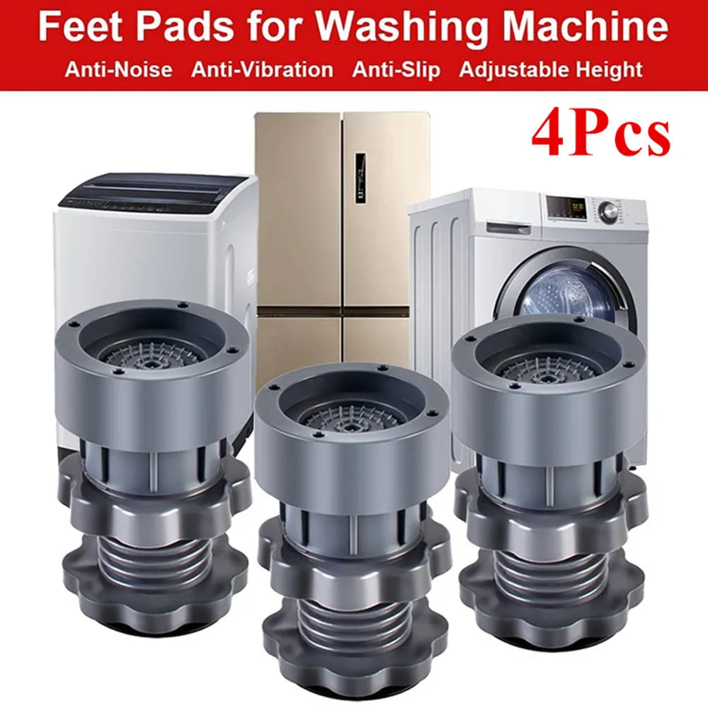 Washing Machine Foot Pads – Non-Slip Vibration Dampening Brackets Appliance Foot Pads Qme